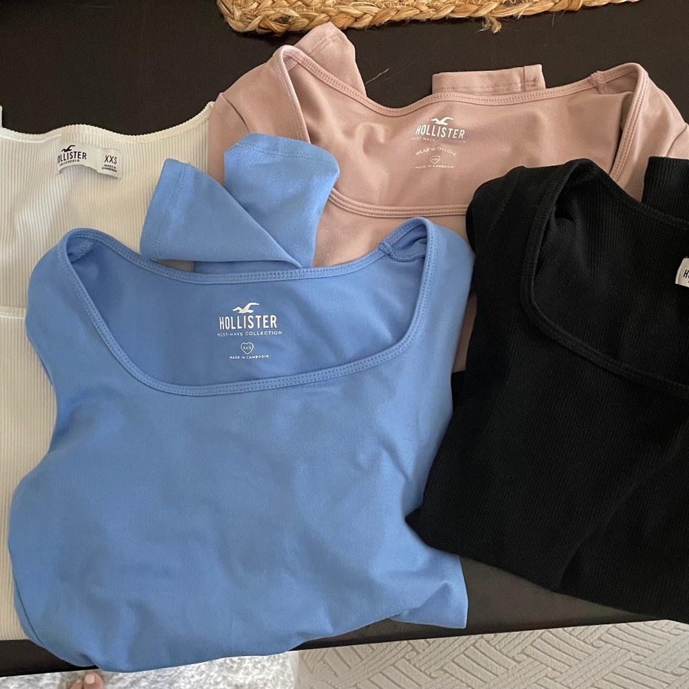 Hollister xxs fitted long sleeved tops
